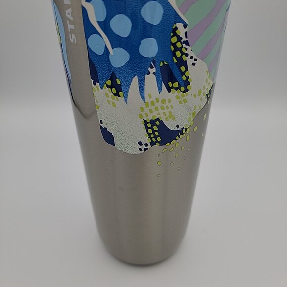 Starbucks 24 oz Cold Tumbler Stainless Double Wall Sip or Straw Lid SPRING Print - Picture 12 of 15